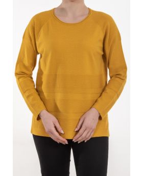 Μπλούζα με ανάγλυφη πλέξη - 0019-2