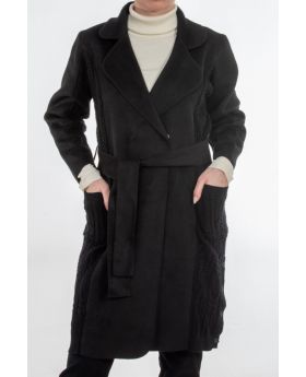 Ζακέτα μακριά με ζώνη - 0051-1