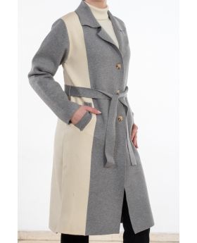 Ζακέτα μακριά δίχρωμη - 0052