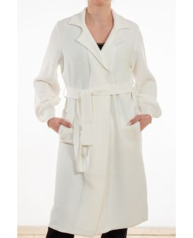 Μακριά ζακέτα με ζώνη - 0063-2