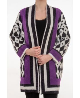 Μακριά ζακέτα ζακάρ - 0064-2