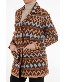 Ζακέτα ζακάρ με πέτα - 0059